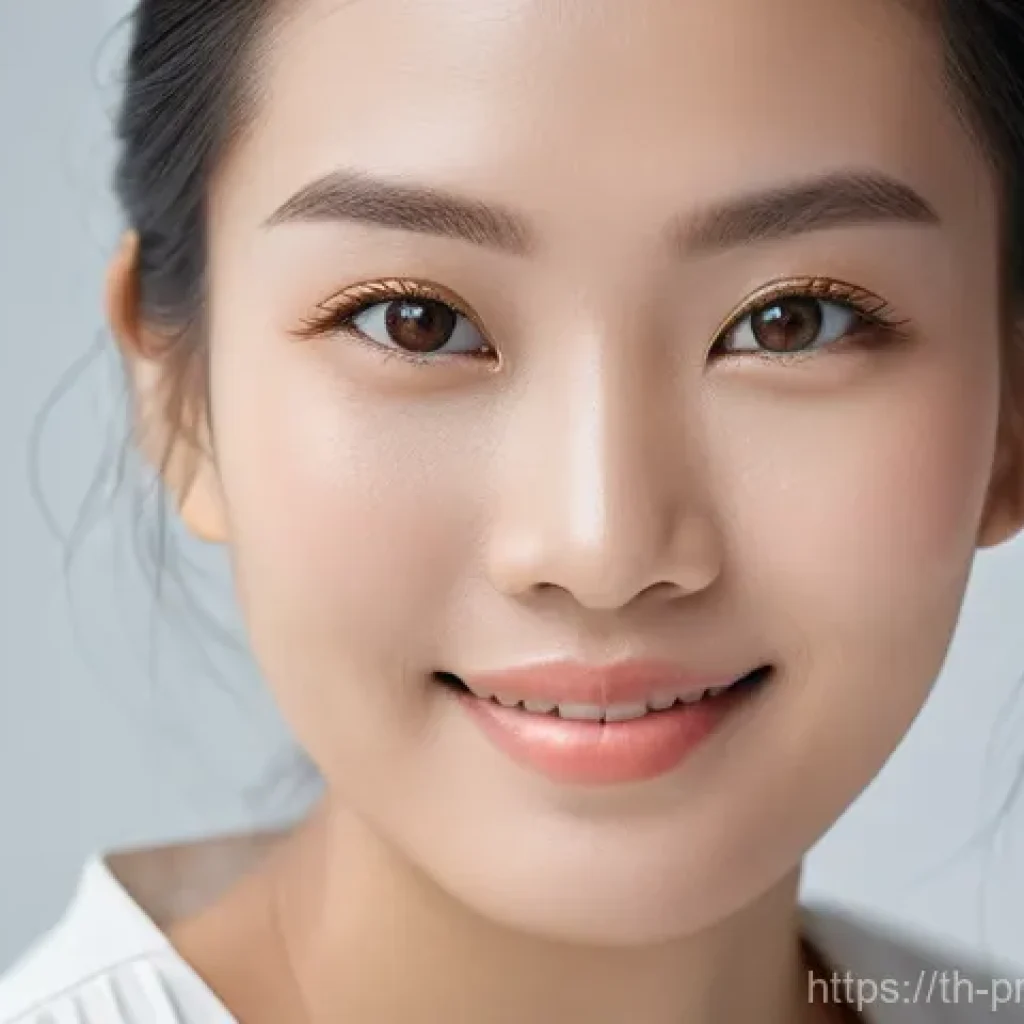 프로바이오틱 스킨케어 제품의 효과적인 사용 방법 - **Prompt:** A serene and captivating portrait of a young Thai woman, approximately 25-30 years old, ...