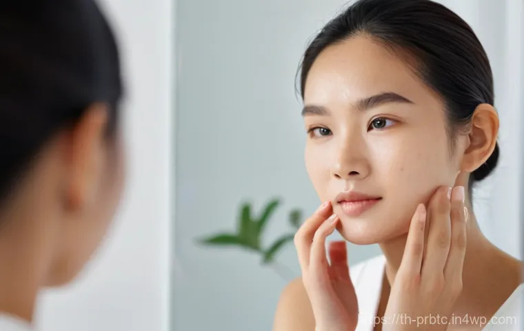 프로바이오틱 스킨케어와 장 건강의 관계 - **Gut-Skin Axis: Inner Health, Outer Radiance**
    A serene young Thai woman, mid-20s, with excepti...