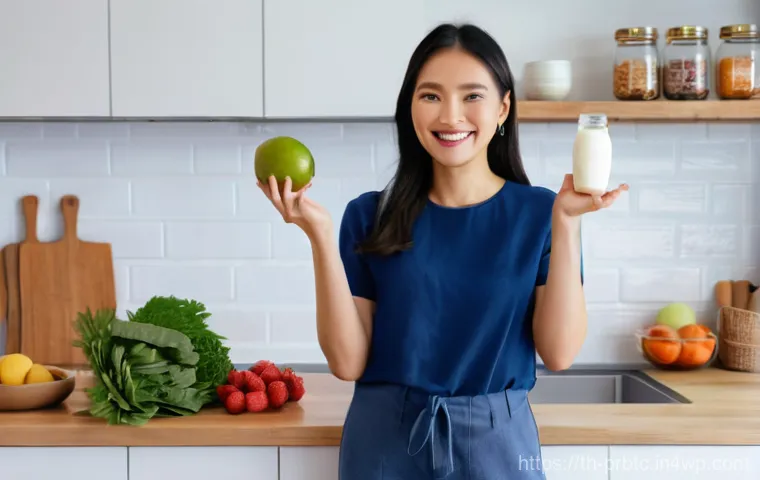프로바이오틱 스킨케어와 장 건강의 관계 - **Probiotic Skincare: Gentle Care for Sensitive Skin**
    A close-up portrait of a young Thai woman...